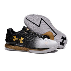 Мужские кроссовки Under Armour Curry 1 MVP Low «Black-white-gold»