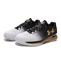Мужские кроссовки Under Armour Curry 1 MVP Low «Black-white-gold»
