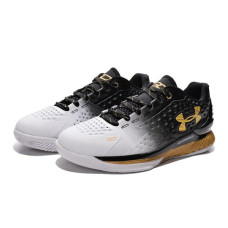 Мужские кроссовки Under Armour Curry 1 MVP Low «Black-white-gold»