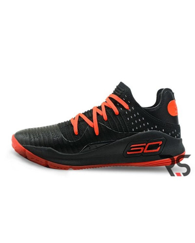 Мужские кроссовки Under Armour Curry 4 Low “Black/red”