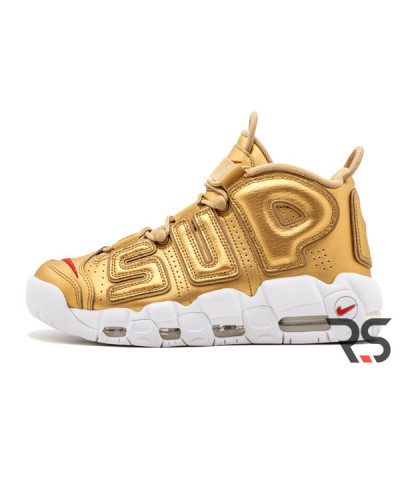 Осенние кроссовки Nike Air More Uptempo Supreme «Gold»