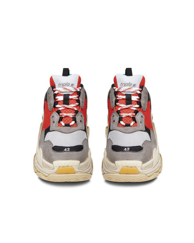 Мужские кроссовки Balenciaga Triple S «Grey Red Blue»