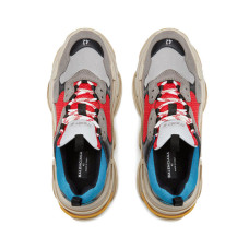 Мужские кроссовки Balenciaga Triple S «Grey Red Blue»