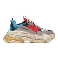 Мужские кроссовки Balenciaga Triple S «Grey Red Blue»
