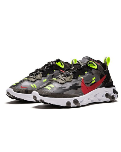 Мужские кроссовки Nike React Element 87 «Medium Olive Volt Crimson»