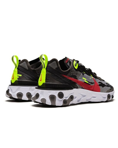 Мужские кроссовки Nike React Element 87 «Medium Olive Volt Crimson»