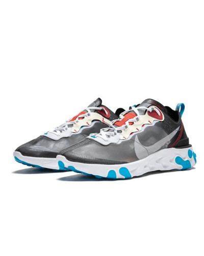 Летние кроссовки Nike React Element 87 «Dark Grey Photo Blue»