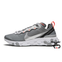 Кроссовки Nike React Element 55 «Cool Grey/Hyper Crimson»