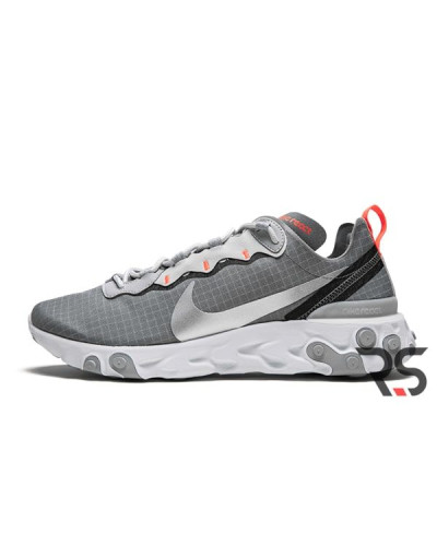Кроссовки Nike React Element 55 «Cool Grey/Hyper Crimson»