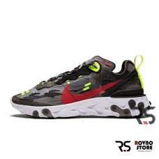Мужские кроссовки Nike React Element 87 «Medium Olive Volt Crimson»