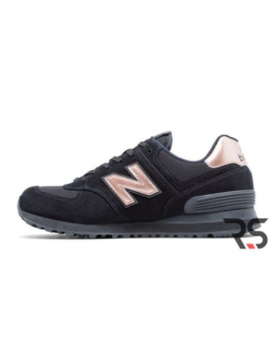 Женские кроссовки New Balance 574 «Black Gold»