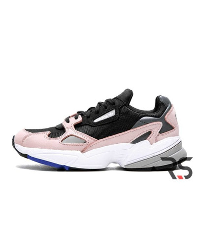 Женские кроссовки Adidas Falcon «Black/Pink»