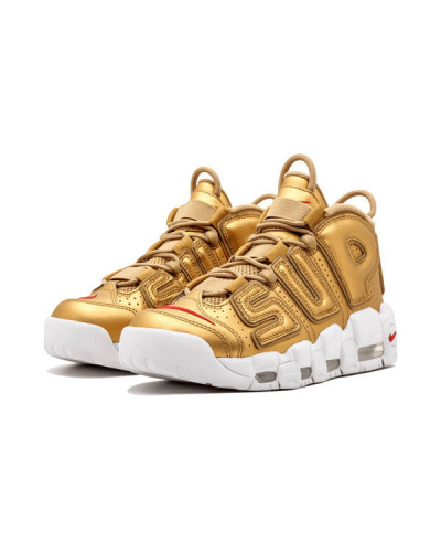 Мужские кроссовки Nike Air More Uptempo Supreme «Gold»