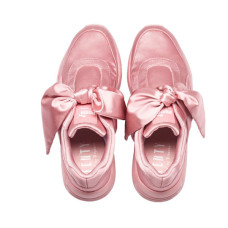Женские кроссовки Rihanna x Puma Fenty Bow Sneaker «Pink Silver»