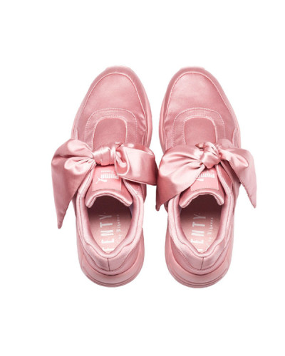 Женские кроссовки Rihanna x Puma Fenty Bow Sneaker «Pink Silver»