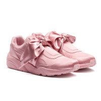 Женские кроссовки Rihanna x Puma Fenty Bow Sneaker «Pink Silver»