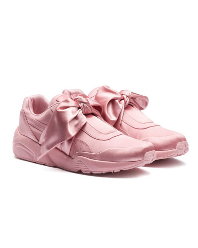 Женские кроссовки Rihanna x Puma Fenty Bow Sneaker «Pink Silver»