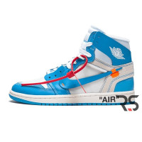 Кроссовки Air Jordan 1 Retro High Off-White «University Blue»