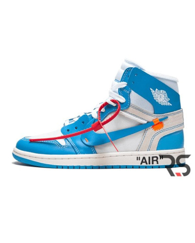 Кроссовки Air Jordan 1 Retro High Off-White «University Blue»